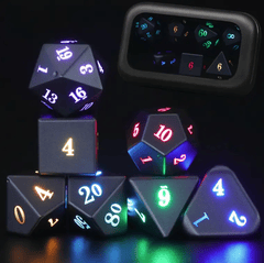 DND Dice: 7 Set Polyhedral Wireless Rechargeable LED DND0001